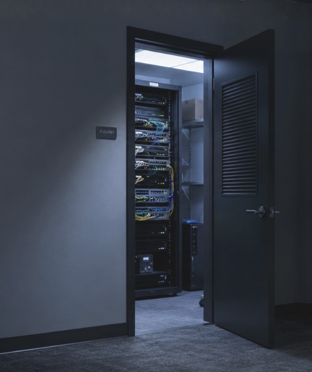 Network closet interior