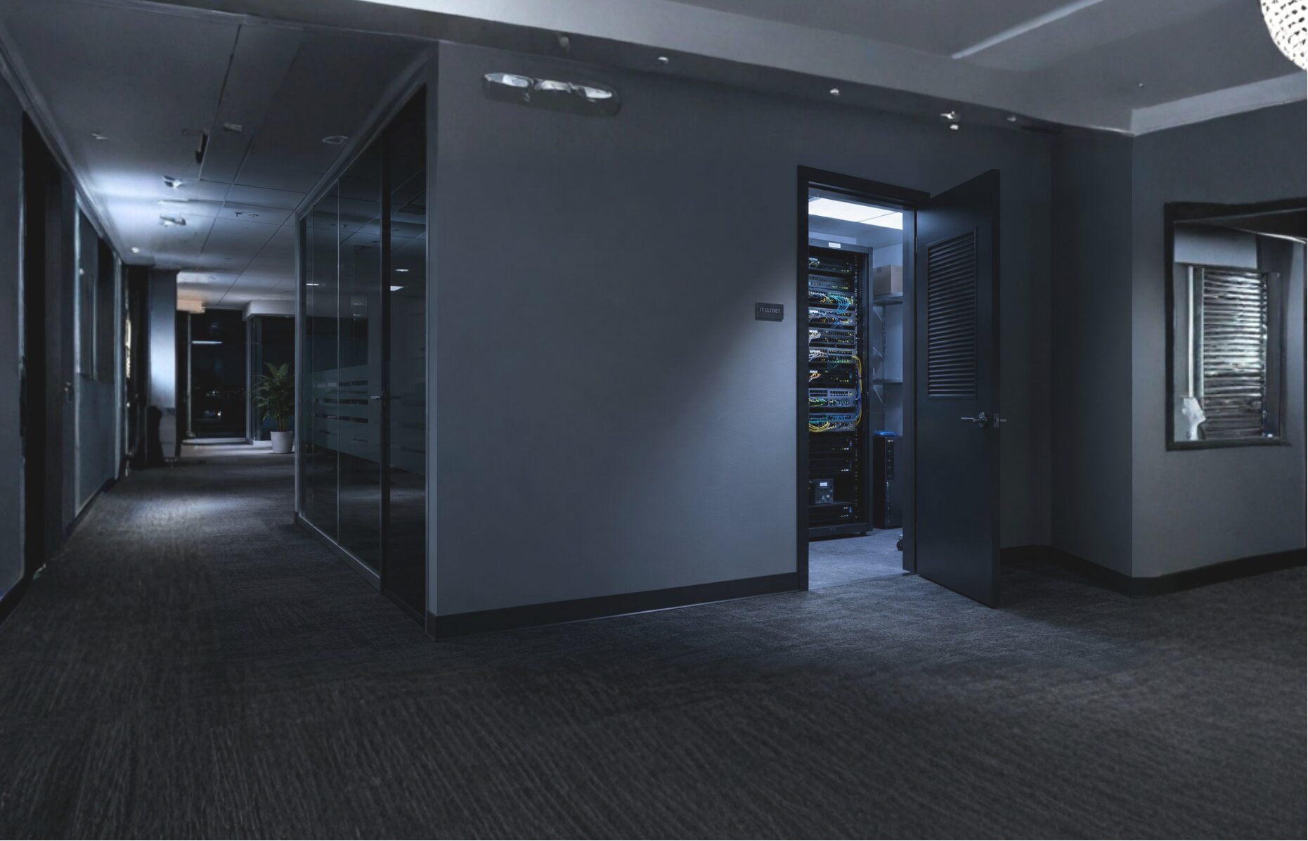 Verkada equipment installed inside a network closet